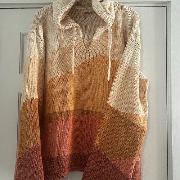 Beach Surf Sweater Hoodie - Marled Mountains -  Lg - Picture 8 of 11